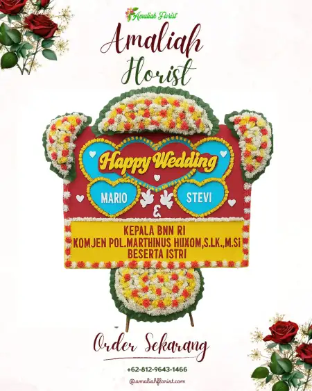 Papan Bunga Pernikahan Lawak